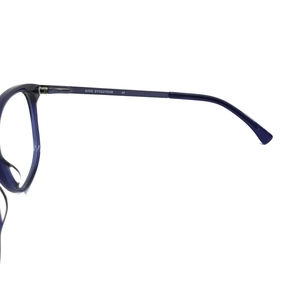 Altair Evolution Eyeglasses Frames A5031 414 NAVY Blue Round Full Rim 52-17-135